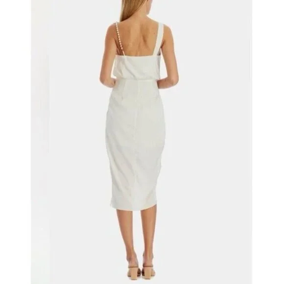 DO + BE Ivory Pearl Strap M Medium Silky Dress NEW NWT - Picture 3 of 16
